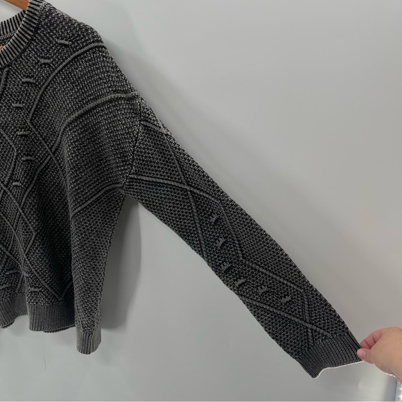 RAILS LISETTE TEXTURED CREWNECK VINTAGE BLACK INDIE GRUNGE SWEATER SIZE LARGE - Picture 5 of 12